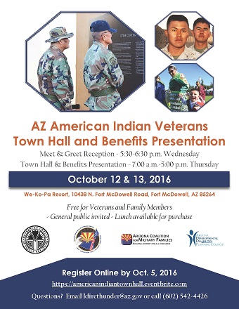 2016 AZ American Indian Veterans Town Hall and Benefits Presentation