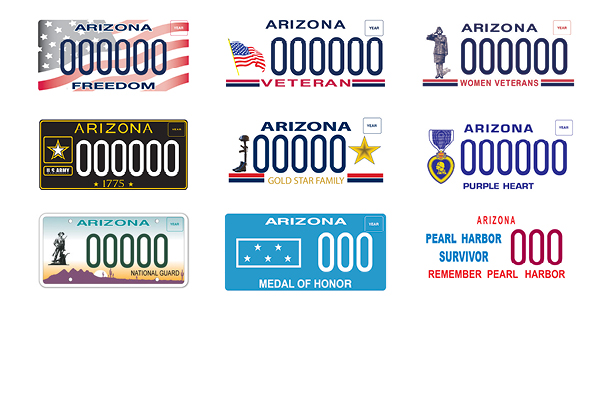 Arizona Specialty Veteran License Plates