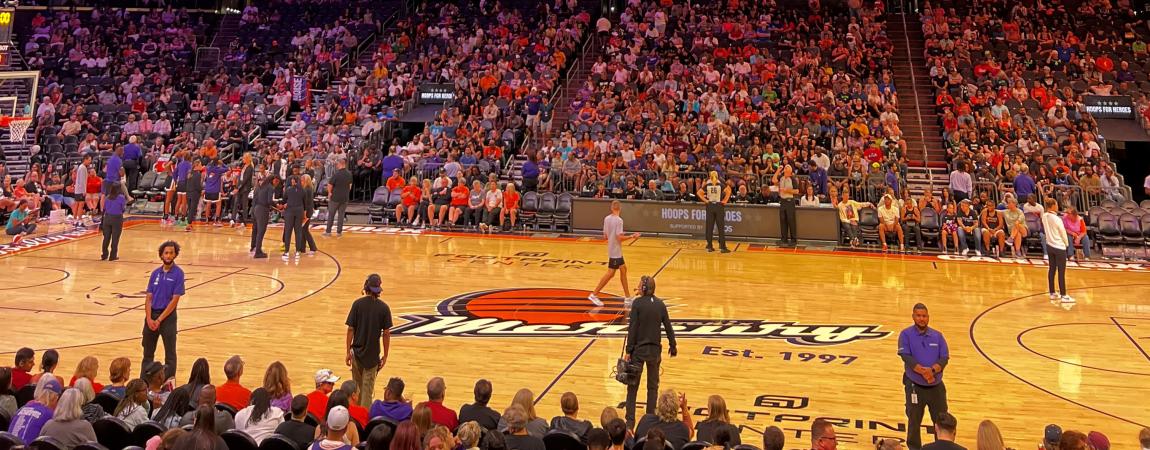 Arizona Department of Veterans' Services hosted women Veterans at Hoops For Heroes Phoenix Mercury game on July 1st