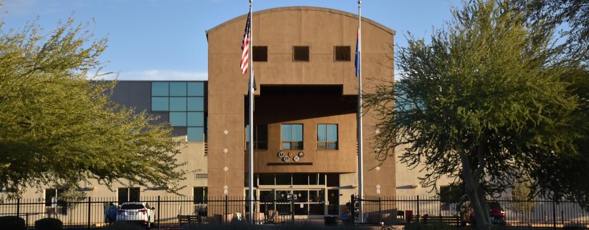 Veteran Home in Phoenix Arizona with flags