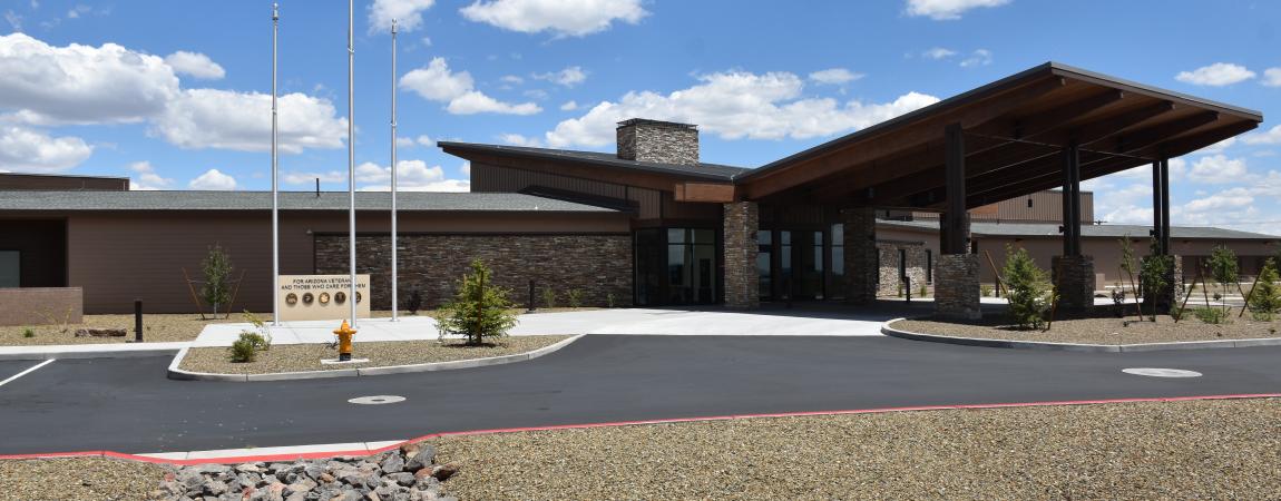Front view of Veteran home in Flagstaff Arizona