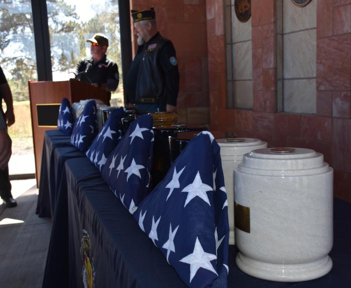 The cremains of 14 previously unclaimed Veterans were laid to rest at Arizona Veterans' Memorial Cemetery at Camp Navajo on October 5th