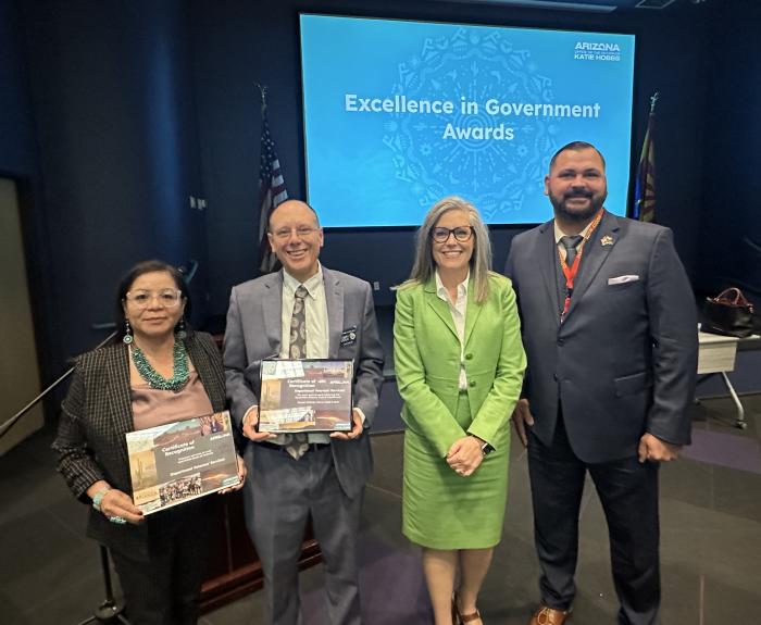 ADVS Director and staff pose with Governor Katie Hobbs