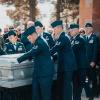 Photo of Chief Major Sergeant Jeff "MadDog" Madorski's casket